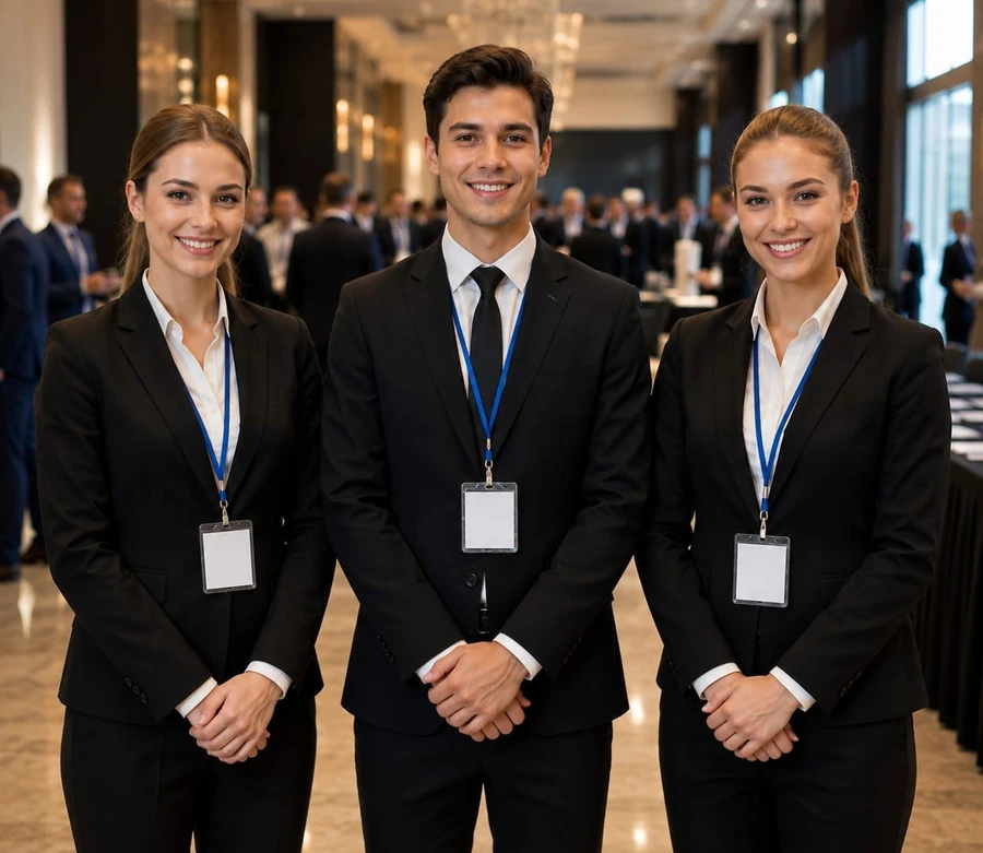 Professional standby event staff
